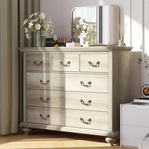 Acekool9-Drawer Farmhouse Dresser with Metal Handles, Rustic Storage Organizer for Bedroom & Living Room - 1 of 4