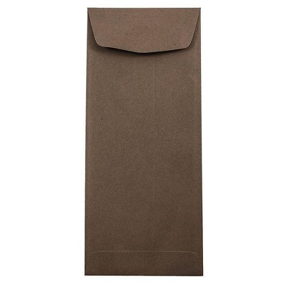 JAM Paper #11 Policy Business Envelopes 4.5 x 10.375 Chocolate Brown Recycled 233716I