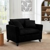 GDFStudio Taylor 46.5"W Corduroy Single Sofa Chair with Pillows, Black - 2 of 4