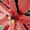Northlight 16.25" Large Red and Green Metal Poinsettia Christmas Wall Hanging - 4 of 4
