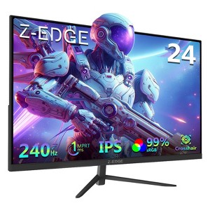 Z-Edge UG24PJ 24 Inch 240 Hz IPS Panel 1ms FreeSync FHD 1920x1080 Gaming Monitor, 16:9 Adjustable Tilt 2 x HDMI 2.0 & 2 x DP1.4 350cd/m² HDR10 - 1 of 4