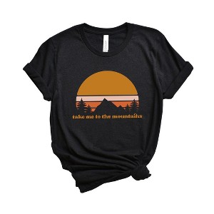 Simply Sage Market Women's Take Me To The Mountains Sunset Short Sleeve Graphic Tee - 1 of 1