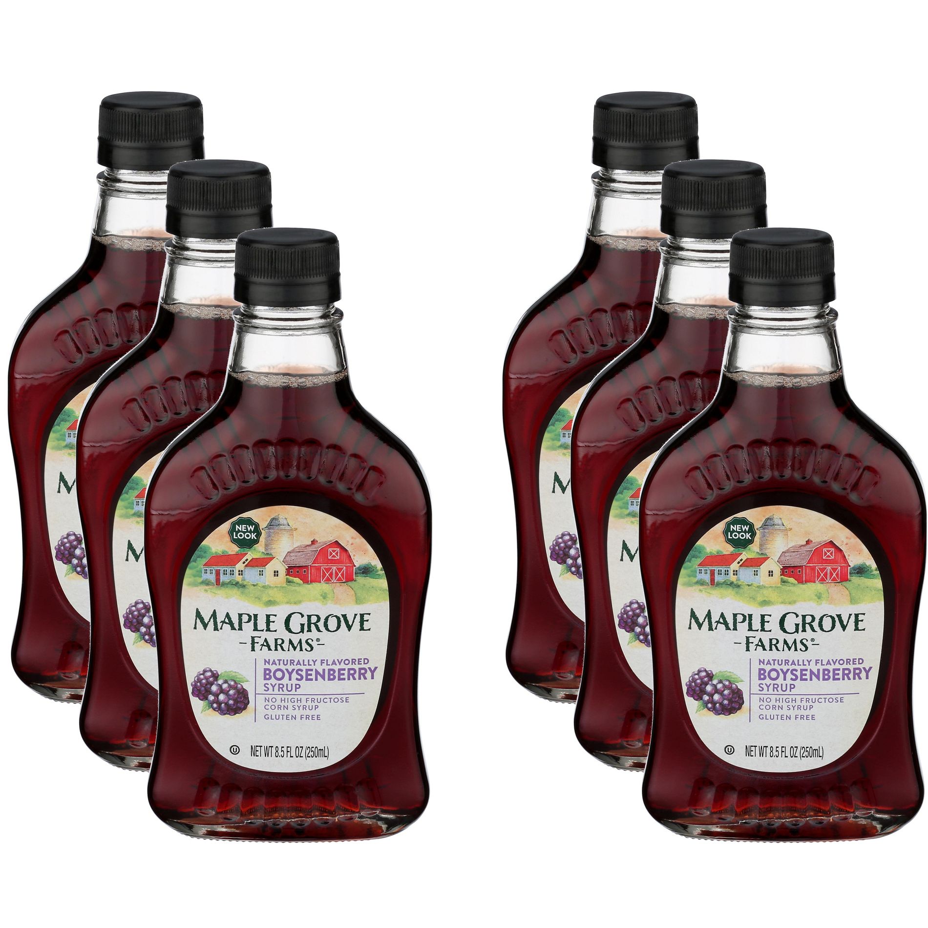 Maple Grove Farms Boysenberry Syrup - Case of 6 - 8.5 fl oz