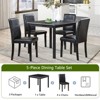 Aukfa Dining Table Set Morden Kitchen Table with Square MDF Tabletop, Crystal Decoration and 4 Chairs for Kitchen - 4 of 4