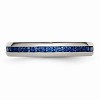 Black Bow Jewelry 4mm Stainless Steel And Blue Cubic Zirconia Stackable Band - 3 of 4