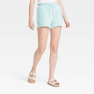 Women's High-Rise Gauze Tie-Waist Pull-On Shorts - Universal Thread™ - 1 of 3