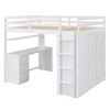 Full Size Loft Bed with Drawers, Desk and Wardrobe - 4 of 4