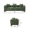 Modern Boucle Fabric Sofa Set - 1 Sofa and 2 chairs with Sleek Wooden Legs for Living Room or Home Office - Morden Fort - 2 of 4