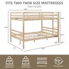 MAYEERTY Full over Full Bunk Bed with Ladder, Wooden Bed Frame with High Guardrail and Ladder for Kids, No Box Spring Needed, Natural - 4 of 4