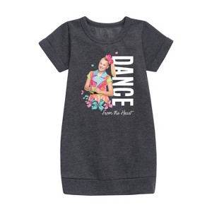 JoJo Siwa Dance From the Heart Graphic Short Sleeve Fleece Dress - Heather Charcoal - 5T - 1 of 2
