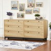 3-Drawers Storage Cabinet, CENGHU Coffee Bar Cabinet with Rope Woven Drawer, Buffet Cabinet, for Bedroom, Living Room, Dining Room, Hallways - 2 of 4