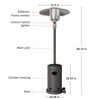 Pamapic 48000 BTU Propane Outdoor Patio Heater with Cover - 3 of 4