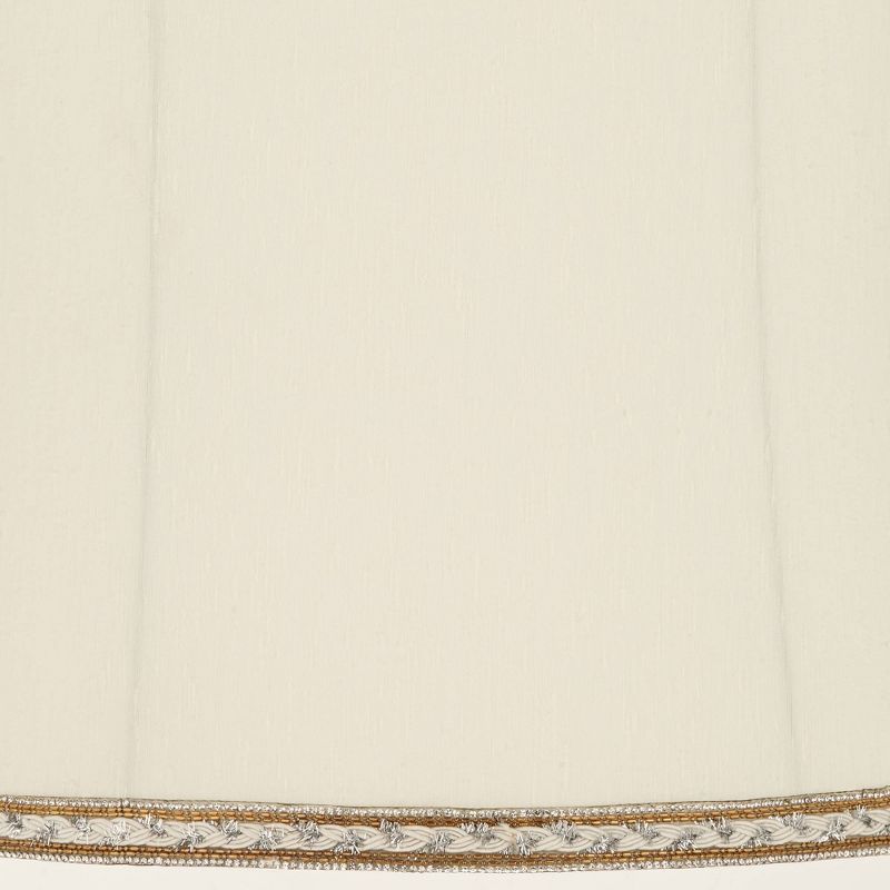Springcrest Milano Drum Lamp Shades Cream Medium 14" Top x 16" Bottom x 12" High Washer Replacement Harp and Finial Fitting, 2 of 8