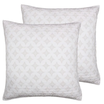 Novara Diamond Medallion Quilted Euro Sham - 2pk - Levtex Home