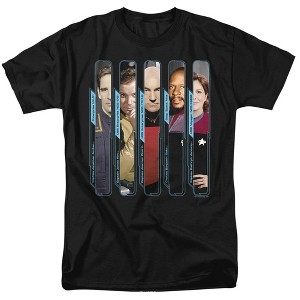 Star Trek The Captains Adult T-Shirt Black - 1 of 4