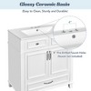 30 Inch Modern Single Sink Bathroom Vanity with 2 Doors & 2 Drawers, Quick Assembly, Solid Wood Construction - 4 of 4