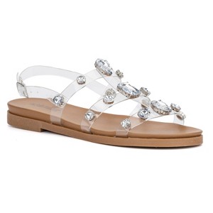 Olivia Miller Women's Crystal Clear Sandals - 1 of 4