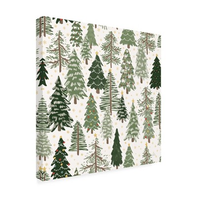 Trademark Fine Art -Laura Marshall 'Christmas Village Pattern XII' Canvas Art