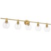 Elegant Lighting Collier 5 light Brass and Clear glass Wall sconce - 3 of 4