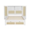 Twin Size Wooden Platform Bed with Two Storage Lockers, Drawer and Storage Shelf - 4 of 4