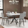 Hooseng Rectangular Dining Table Set, Modern Dining Table Set with Four Velvet Chairs and Faux Marble Table Top for Dining Room or Living Room - 2 of 4