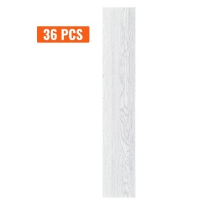 VEVOR Self Adhesive Vinyl Floor Tiles 36 x 6 inch, 36 Tiles 2.5mm Thick Peel & Stick, Light Gray Wood Grain DIY Flooring for Kitchen, Dining Room - 1 of 4