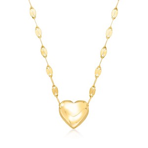 Pure Collection by Ross-Simons Italian 14kt Yellow Gold Heart Lumachina-Chain Necklace Size 16 - 1 of 3