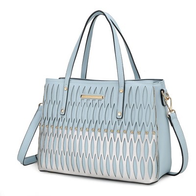 MKF Collection Quinn Triple Compartment Color Block Tote Bag by Mia K