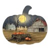 Harvest Moon By Artisan Billy Jacobs Printed on Wooden Pumpkin Wall Art - 2 of 3