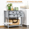 Coffee Bar Cabinet, Sideboard Buffet Cabinet, Kitchen Cabinet with 4 Drawers and Slatted Bottom Shelf for Kitchen, Living Room - 4 of 4