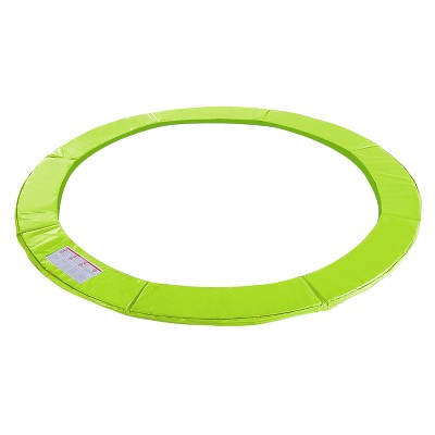 ExacMe 15 Ft Diameter Waterproof Trampoline Replacement Frame Spring Enclosure Safety Pad Cover Accessory w/Foam Padding & UV Protection, Light Green