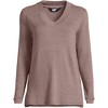 Lands' End Women's Faux Cashmere Long Sleeve Cozy Pajama Top - 3 of 3