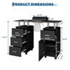 Manicure Nail Table Desk with Electric Dust Collector, 4 Drawers, Cabinet & Lockable Wheels, Salon Tech Station for Beauty Spa - 2 of 4