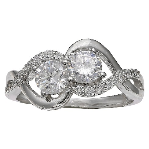 Cubic Zirconia Engagement Ring - Silver : Target