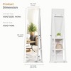 Vlsrka 360° Swivel Jewelry Cabinet with Lights, Lockable Full Length Mirror Organizer, Large Standing Storage - 2 of 4