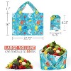 LotFancy Reusable Grocery Bags, Foldable Shopping Bags with Attached Pouch, Waterproof Nylon Grocery Bags - 2 of 4