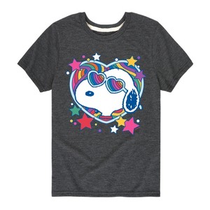 Boys' - Peanuts - Snoopy Groovy Heart Short Sleeve Graphic T-Shirt - 1 of 4