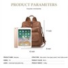 Wikineon Backpack Purse For Womens, Waterproof PU Leather Backpacks Handbags, Ladies Casual Shoulder Bags Brown - 4 of 4