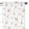 Sweet Jojo Designs Window Curtain Panels 84in. Deer Floral White Taupe and Pink - 3 of 4