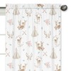 Sweet Jojo Designs Window Curtain Panels 84in. Deer Floral White Taupe and Pink - image 3 of 4