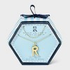 14K Gold Dipped Cubic Zirconia Duo Initial Multi-Strand Necklace - A New Day™ Gold - 3 of 4