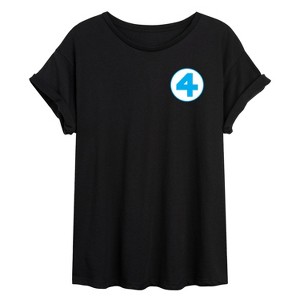 Women's - Marvel - Fantastic 4 Comic Oversized Graphic T-Shirt - 1 of 4