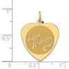 Black Bow Jewelry 14k Yellow Gold Happy Birthday Heart Disc Charm or Pendant, 18mm - 4 of 4
