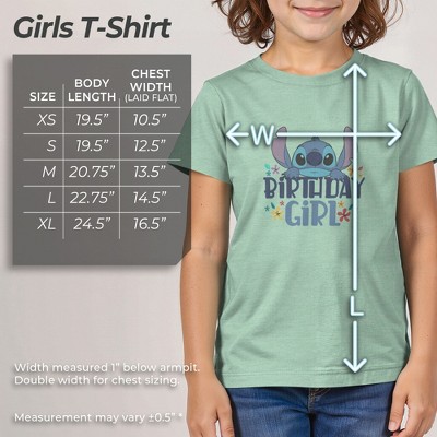 Lilo & Stitch Girl's Lilo & Stitch Birthday Girl Stitch T-Shirt - Mint - Small — фото 5