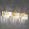 Modern Crystal Bathroom Vanity Lights Gold Bathroom Light Fixtures Crystal Vanity Shower Lights Over Mirror, Square Shade - 2 of 4
