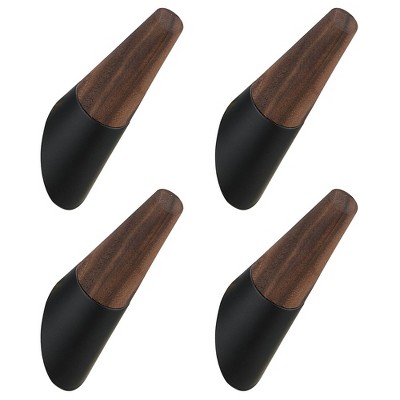 BWE Wood Bathroom Knob Coat Robe/Towel Hook (4-Pack)