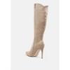 Becks Rhinestone Patterned Calf Boots - 3 of 4
