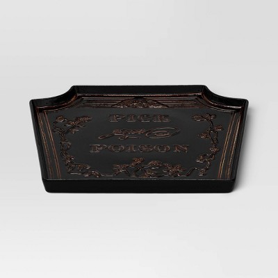 12.75" Stoneware Serving Platter Black - Threshold™