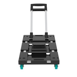 Cesicia Folding Hand Truck 330lbs, Portable Heavy Duty Dolly Cart with 6 Wheels, Collapsible Luggage Cart, Compact Trolley Cart - 1 of 4