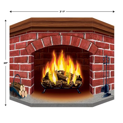 Beistle Brick Fireplace Stand-Up - Thumbnail 3